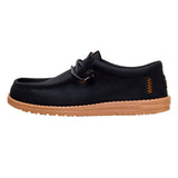 WALLY FULL GRAIN LEATHER BLACK/TOBACCO BROWN