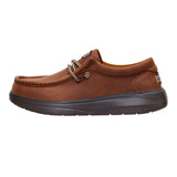 WALLY COMF FULL GRAIN LEATHER ROBE BROWN/MOLE BROWN