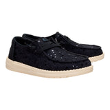 WENDY SEQUIN LACE BLACK