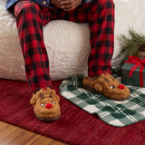 WALLY SLIPPER COZY REINDEER LION ORANGE/DOWNTOWN BROWN
