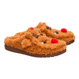 WALLY SLIPPER COZY REINDEER LION ORANGE/DOWNTOWN BROWN