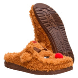 WALLY SLIPPER COZY REINDEER LION ORANGE/DOWNTOWN BROWN
