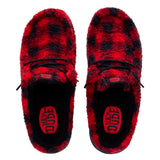 WALLY SLIPPER BUFFALO PLAID FLAME SCARLET/BLACK