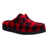 WALLY SLIPPER BUFFALO PLAID FLAME SCARLET/BLACK