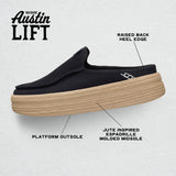 AUSTIN LIFT ESPADRILLE WOVEN BLACK