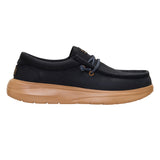 WALLY COMF FULL GRAIN LEATHER BLACK/TOBACCO BROWN