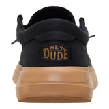 WALLY COMF FULL GRAIN LEATHER BLACK/TOBACCO BROWN